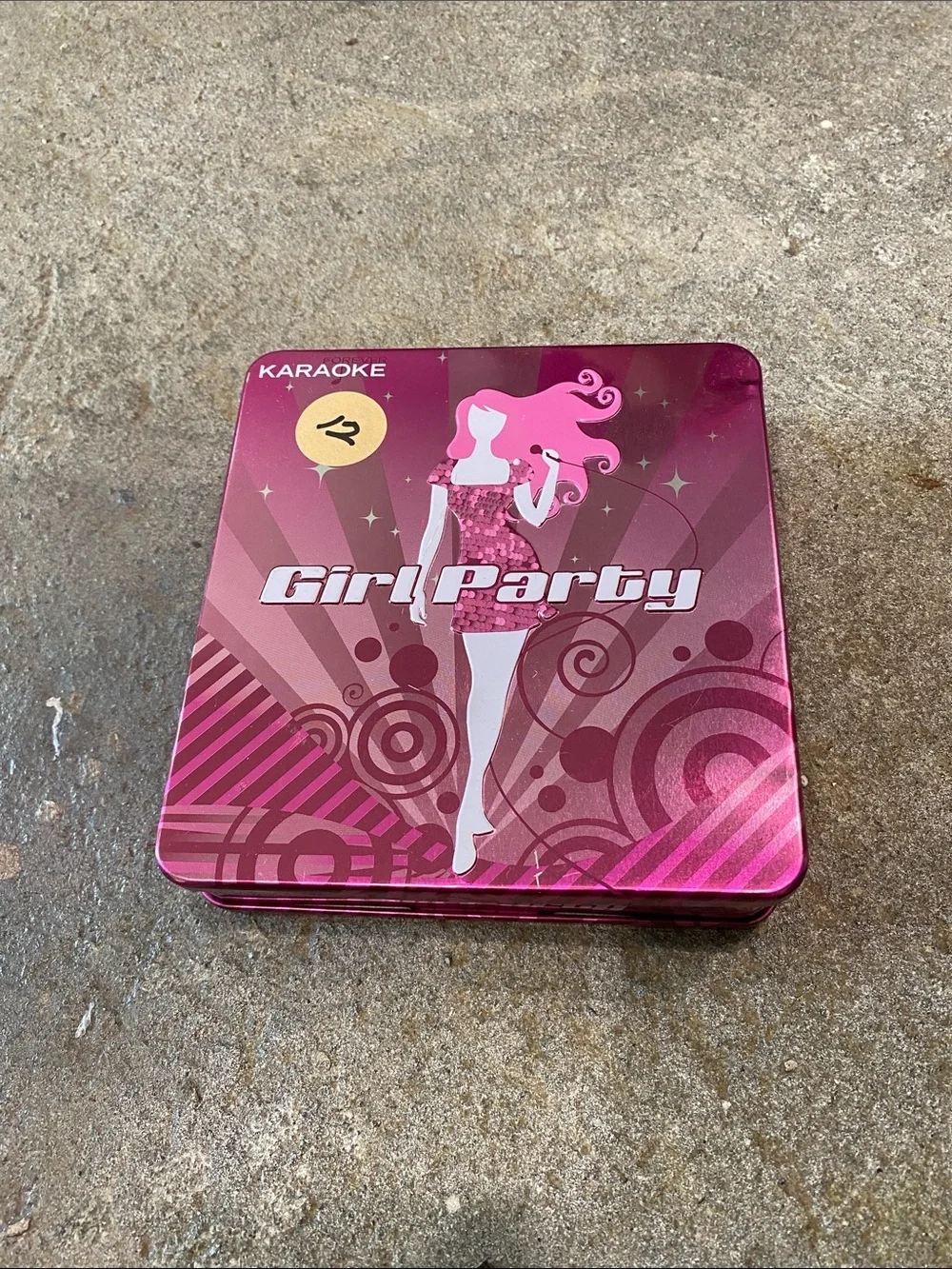 Pink Karaoke Tin Case -